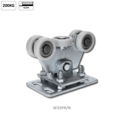 Vozík pre C-profil 70x70x4mm, výškovo nastaviteľný, 5x polyamidové koliesko s ložiskom 6004ZZ