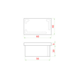 Ukončenie na jokel 60 x 40 mm, brúsená nerez AISI 304