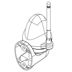 LED lampa, 12/24/230V, so zabudovanou anténou, 325lux