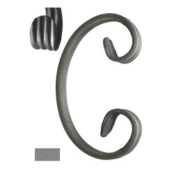 Céčko (100x60mm), 12x6mm, hladké, široké rozkutie