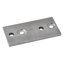 Platňa na bočné kotvenie stĺpu (120x60x6mm) brúsená nerez K320 /AISI304