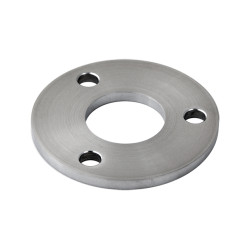 Kotviaca platňa (ø 80x6mm) na trubku ø 33.7mm (otvor ø 33.9mm), brúsená nerez K320 /AISI304