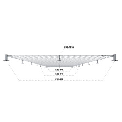 Set pre fasádnu lankovú stenu, 1,8 x 10 m, odsadenie 100 mm