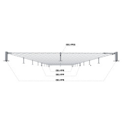Set pre fasádnu lankovú stenu, 1,8 x 10 m, odsadenie 150 mm